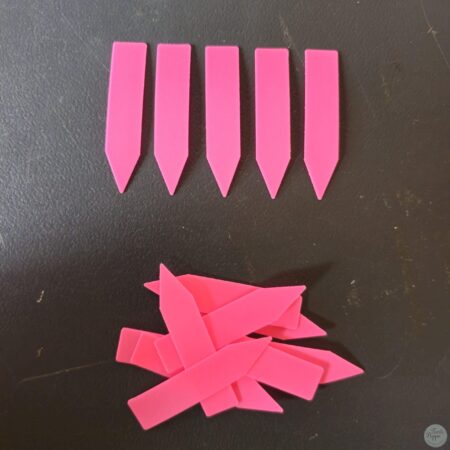 20 Etiquetas reutilizables almacigo rosado