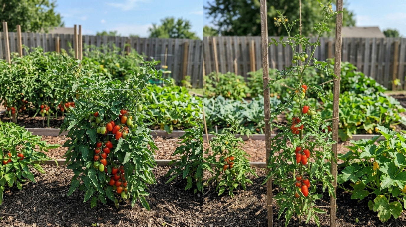 Tomate determinado vs indeterminado para cultivar en huerto