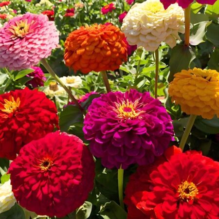 Zinnia flor de dalia